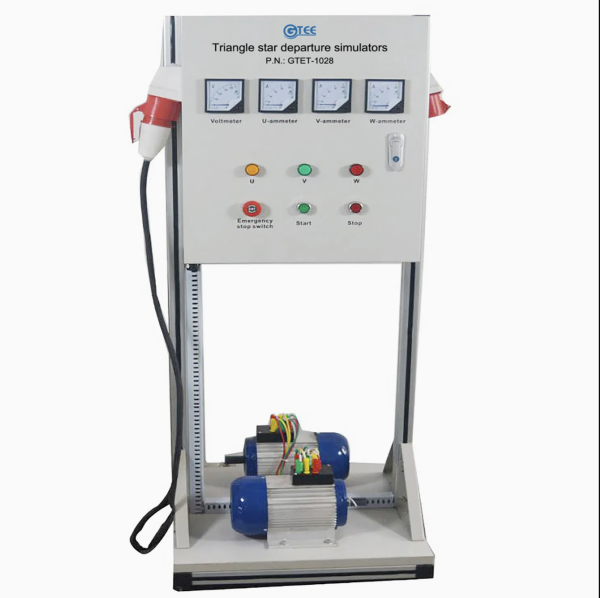 Star-Delta Starter Simulator — Three-Phase AC Motor Control Training Equipment- Trainer- Three-Phase AC Motor Star-Delta Control Training System